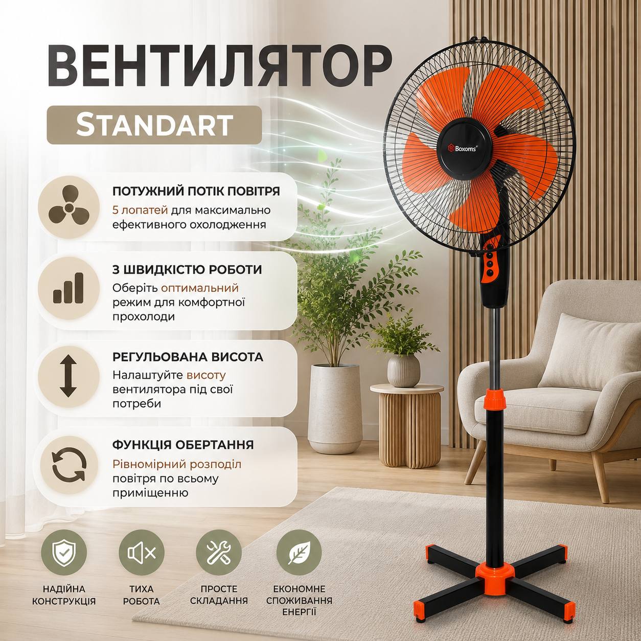 Переваги вентилятора Mriya